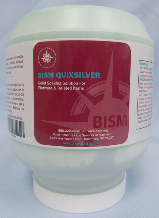 clear jar with light teal product inside, dark red label - BISM QUIXSILVER